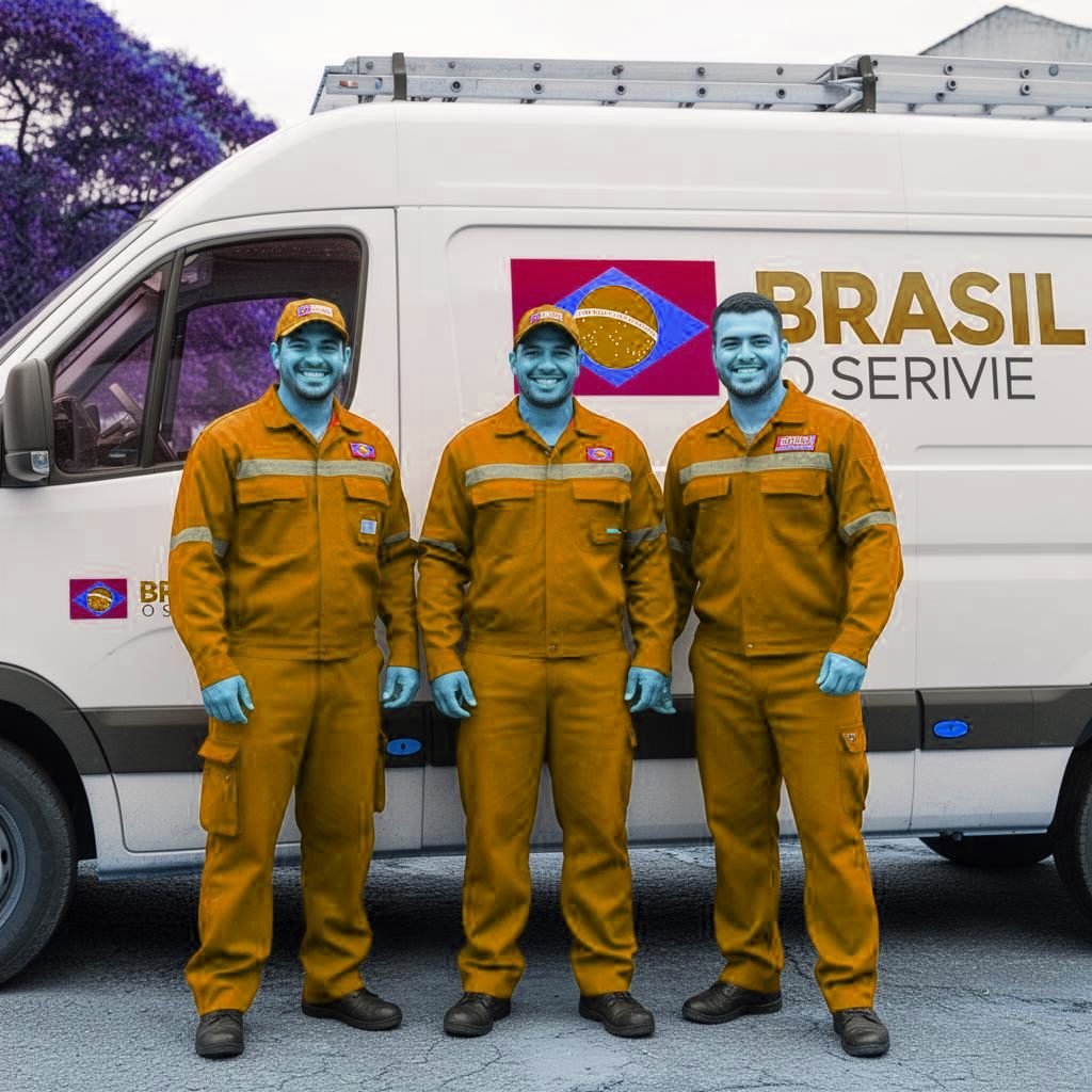Equipe da desentupidora em Itaquera